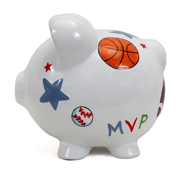 Child to Cherish Ceramic Piggy Bank for Boys, Sports - Image 4